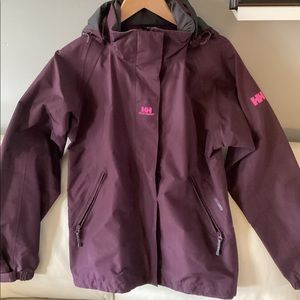 Deep purple Helly Hansen raincoat (Medium)